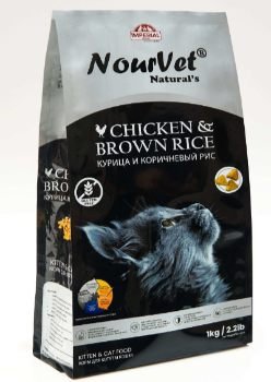 Nourvet Natural Cat Food with Chicken and Brown Rice